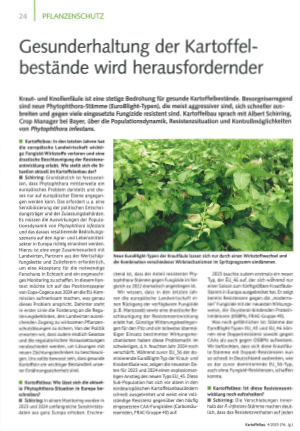 Fachartikel: Phytophthora im Kartoffelbau April 2025